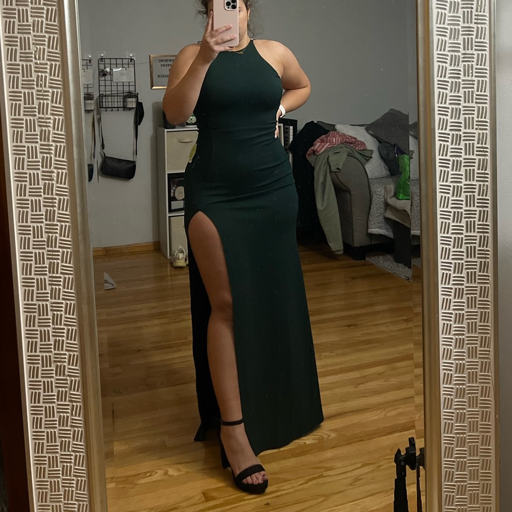 Green maxi dress